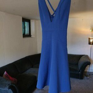 Blue Deep-V NBD Dress | Size XS